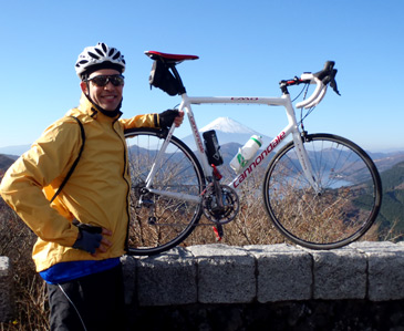 Cannondale ride up Hakone, a good view of Mt. Fuji