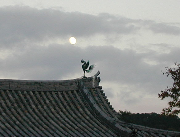 Byodo-in Phoenix and moon